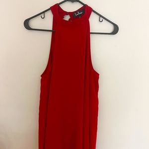 Lulu's Red Halter Dress